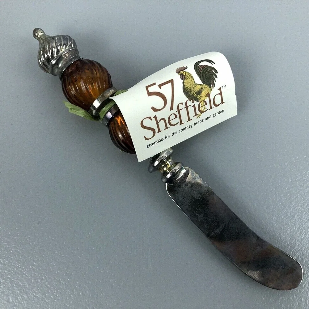 57 Sheffield Ornate Cheese Spreader Knife Country Home & Garden Style‎